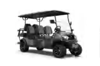 Elf 1 Dark Gray 4+2 Seat Golf Cart