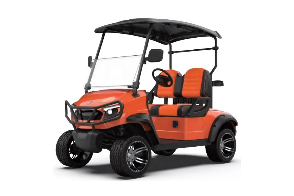 Elf 3 Orange 2-seater Golf Cart