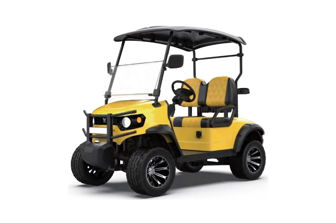 Elf 8 Yellow Two Seat Golf Cart
